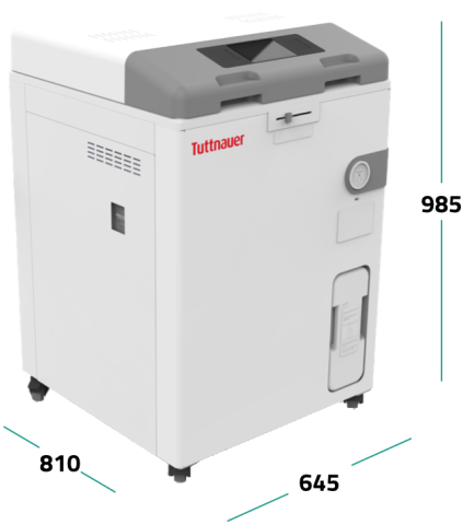 T-Lab Eco Lab Autoclave external dimensions